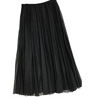 womens mid rise midi skirts a line solid