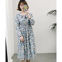 womens casualdaily loose dress floral sweetheart midi short sleeve cot ...