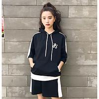 womens casualdaily sports holiday simple cute active hoodie pant suits ...