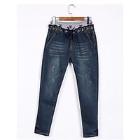 womens high rise strenchy jeans pants simple straight solid