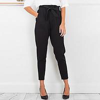 womens high rise inelastic chinos pants simple slim solid