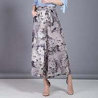 womens high rise micro elastic chinos pants cute simple wide leg flora ...