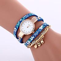 womens bracelet watch quartz leather band black blue grey strap watch