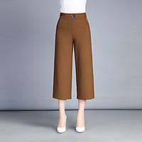 womens high rise micro elastic chinos pants simple straight pure color ...