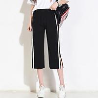 womens mid rise strenchy chinos pants punk gothic vintage wide leg str ...