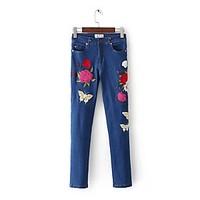 womens slim jeans pants going out casualdaily simple street chic solid ...