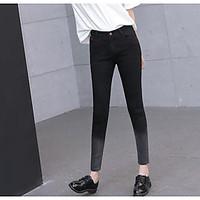 womens mid rise strenchy jeans pants simple skinny solid