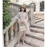 womens going out casualdaily cute summer blouse solid v neck long slee ...