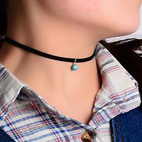 Women\'s Choker Necklaces Pendant Necklaces Alloy Fashion Simple Style Blue Golden Jewelry Party Daily Casual 1pc