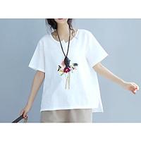 womens going out casualdaily holiday vintage chinoiserie summer t shir ...