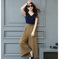 womens casualdaily jumpsuits vintage simple loose solid color summer