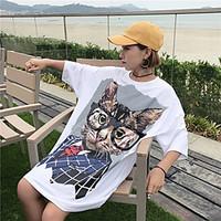 womens casualdaily simple spring summer t shirt print round neck short ...