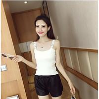 womens casualdaily simple tank top solid strap sleeveless cotton opaqu ...