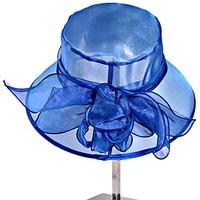 Women Ribbon Bow Flower Print Sun Summer Dome Chiffon Hat Folding Anti-ultraviolet Travel Beach Hat