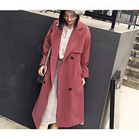 womens casualdaily simple winter coat solid round neck long sleeve lon ...