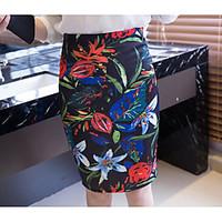 womens club above knee skirts bodycon print summer