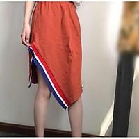 Women\'s Casual/Daily Asymmetrical Skirts Pencil Solid Summer