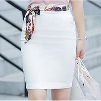 womens casualdaily above knee skirts bodycon solid summer