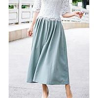 Women\'s Casual/Daily Midi Skirts Pencil Solid Summer