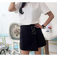 womens casualdaily mini skirts a line solid summer