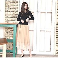 Women\'s Casual/Daily Midi Skirts Pencil Solid Summer