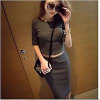 womens casualdaily simple bodycon little black dress solid round neck  ...