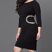 womens casualdaily simple bodycon dress print round neck above knee lo ...