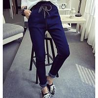 womens high rise stretchy jeans pants simple slim solid