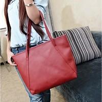 Women PU Formal / Casual Tote Blue / Red / Black