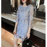 womens going out casualdaily holiday cute loose dress solid embroidere ...