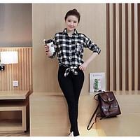 womens going out party vintage street chic shirt solid striped classic ...