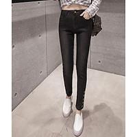 womens mid rise strenchy skinny jeans pants street chic skinny solid