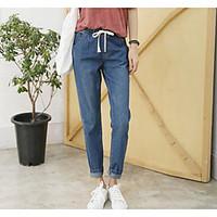 womens mid rise strenchy jeans pants simple slim solid