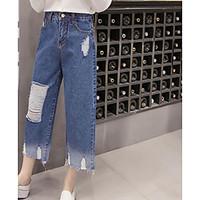 womens mid rise micro elastic wide leg pants street chic loose wide le ...