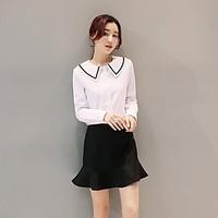 womens casualdaily simple spring summer shirt skirt suits solid square ...