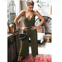 womens high rise holiday jumpsuits sexy loose pure color polka dot sum ...