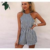 womens high rise casualdaily holiday rompers sexy street chic straight ...