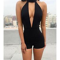 womens high rise club rompers backless summer