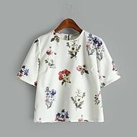 womens casualdaily going out simple cute fall winter shirt floral roun ...