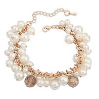 Women\'s Chain Bracelet Jewelry Fashion Bohemian Pearl Rhinestone Alloy Irregular Jewelry For Party Special Occasion Gift 1pc