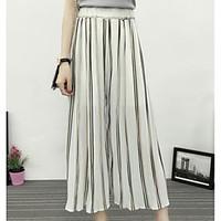 womens high rise strenchy chinos pants street chic straight striped