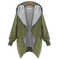 womens casualdaily cute coat solid asymmetrical long sleeve fall winte ...