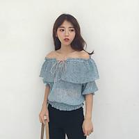 womens casualdaily simple spring summer blouse floral boat neck short  ...