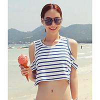 womens casualdaily beach sexy simple cute spring summer t shirt stripe ...