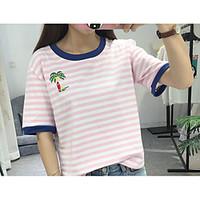 womens going out party sexy cute t shirt solid print round neck short  ...