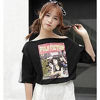 womens going out party sexy cute t shirt solid print round neck length ...