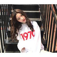 womens going out vintage cute shirt solid print round neck long sleeve ...