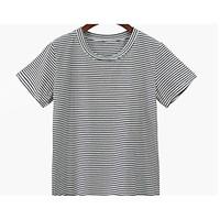 womens going out vintage street chic t shirt striped round neck short  ...