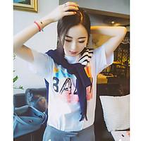 womens casualdaily simple spring summer t shirt print round neck short ...