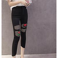 womens mid rise strenchy jeans pants simple skinny solid